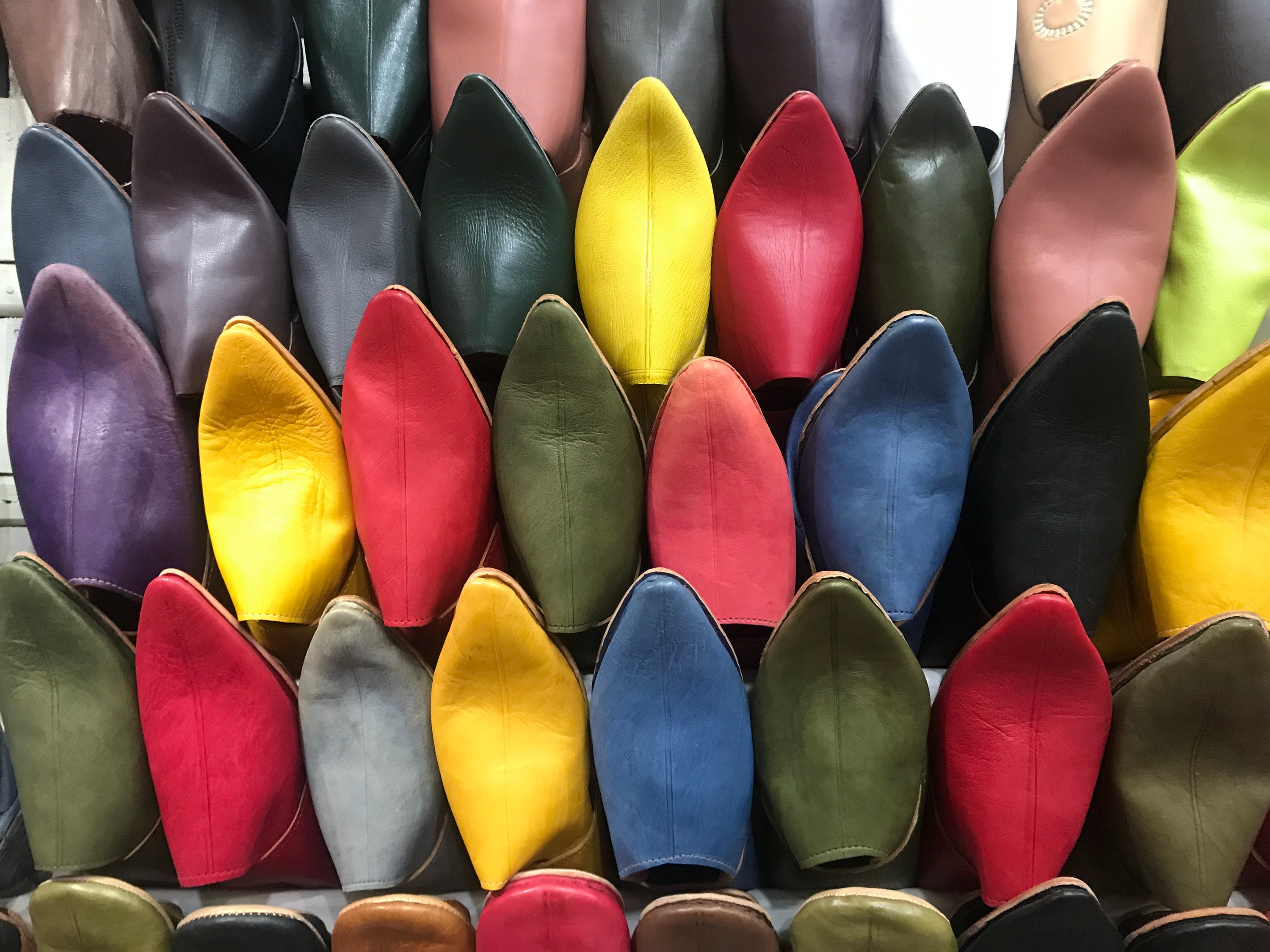 Moroccan Traditional Shoe Babouche Leather of Goat Shoes Women Etsy