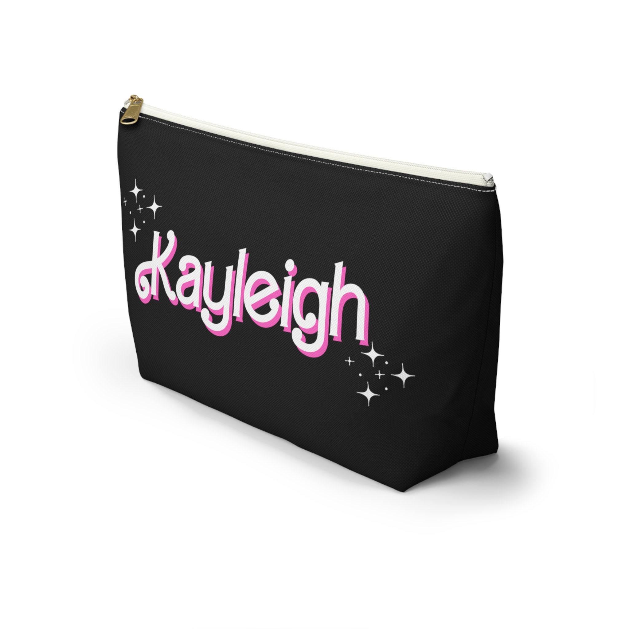 Personalized Makeup Bag, Pencil Bag, Pink Doll Party Favor, Bridesmaid Gift, Cheer Team Gift, Hair Accessories, Gift For Girl Friend