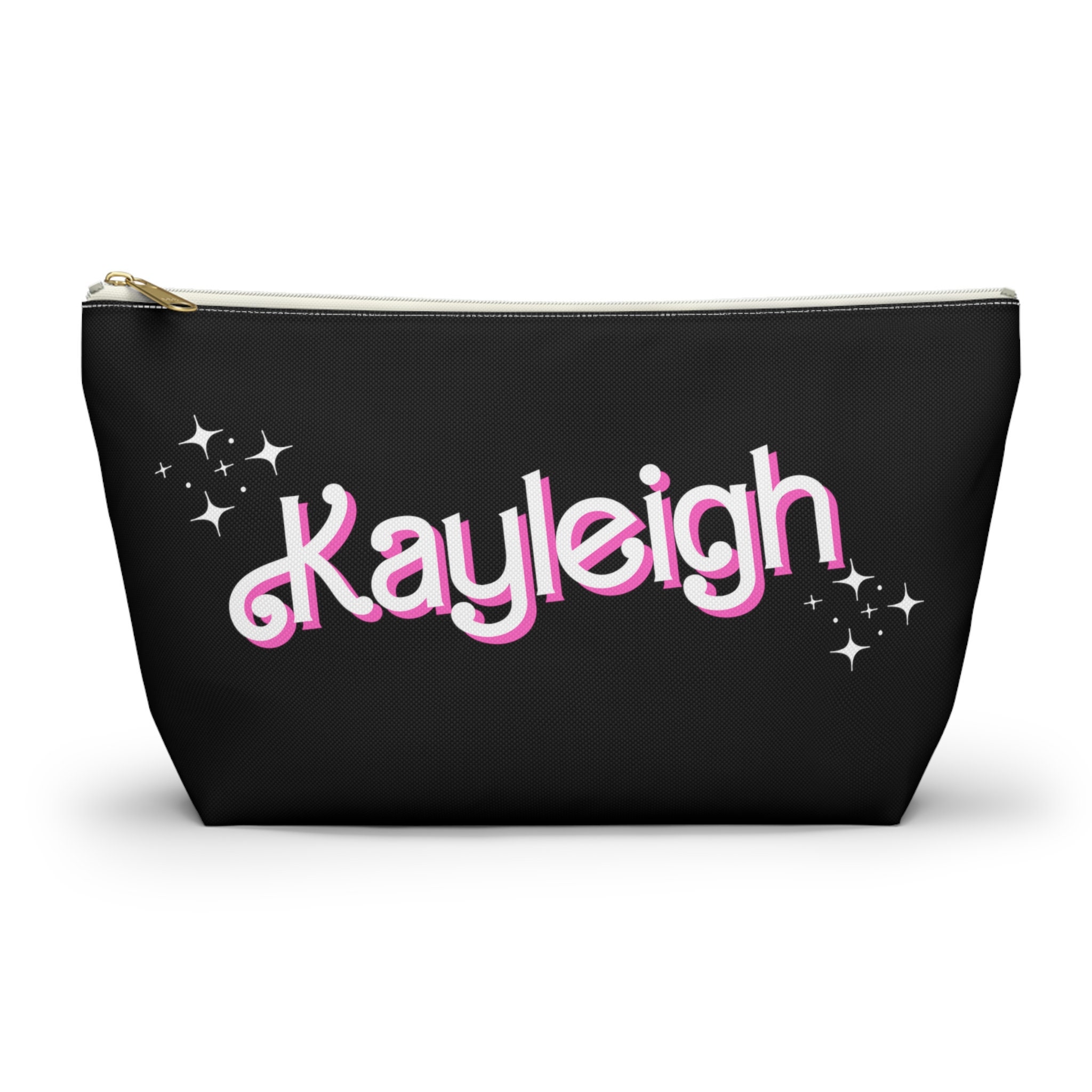 Personalized Makeup Bag, Pencil Bag, Pink Doll Party Favor, Bridesmaid Gift, Cheer Team Gift, Hair Accessories, Gift For Girl Friend