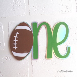 Football One cake topper, First Year Down Cake topper, Football smash cake topper, Tailgate Birthday party, Table Decor, Photo Prop, BB