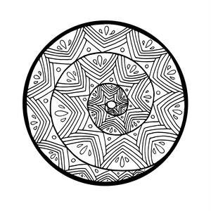Coloring Page Spiral - Winter