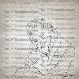 the 1975 Matty Healy hugging your favorite/spirit animal custom designs