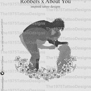 Oeuvre d'art The 1975 robbers x about you - conception de tatouage prête à télécharger 1/1 conceptions de tatouage uniques