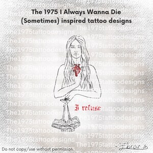 the 1975 I Always Wanna Die (Sometimes) artwork- tattoo design