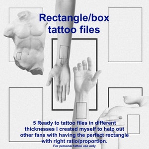 The 1975 inspired ready to tattoo rectangle/box tattoo files by @the1975tattoodesigns for personal tattoo use only