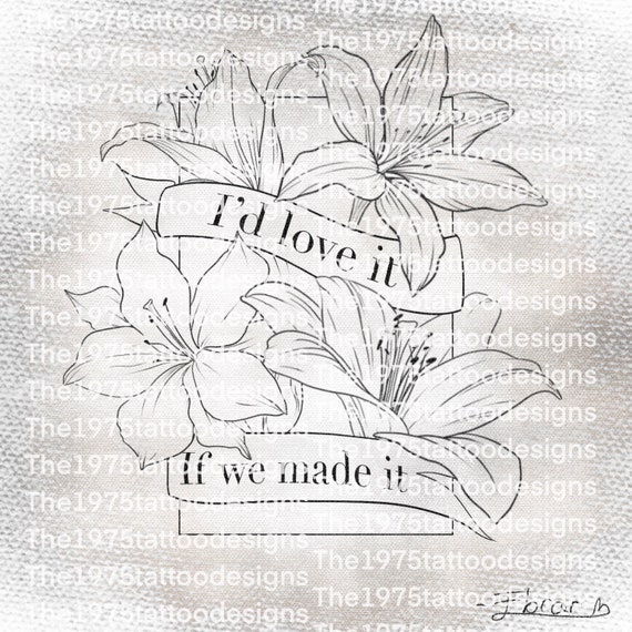 The 1975 Flower Box/rectangle Lyrics Tattoo Designs - Etsy The 1975 Flower Box/rectangle Lyrics Tattoo Designs - Etsy