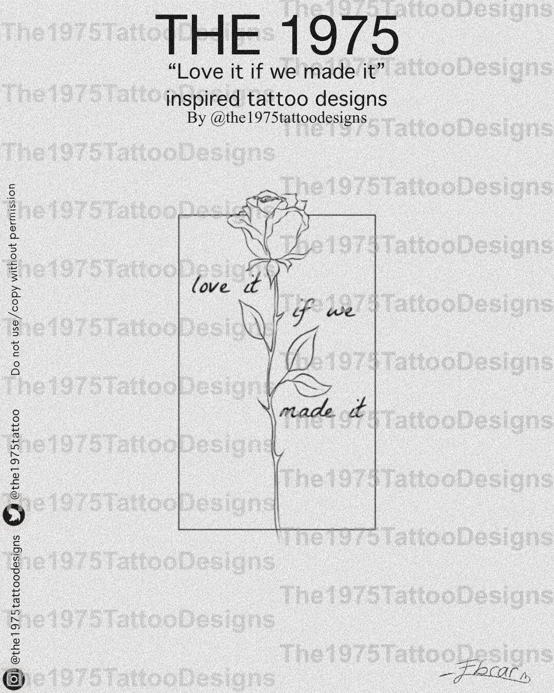 The 1975 Love It If We Made It Inspired Rectangle Flower Daily Etsy