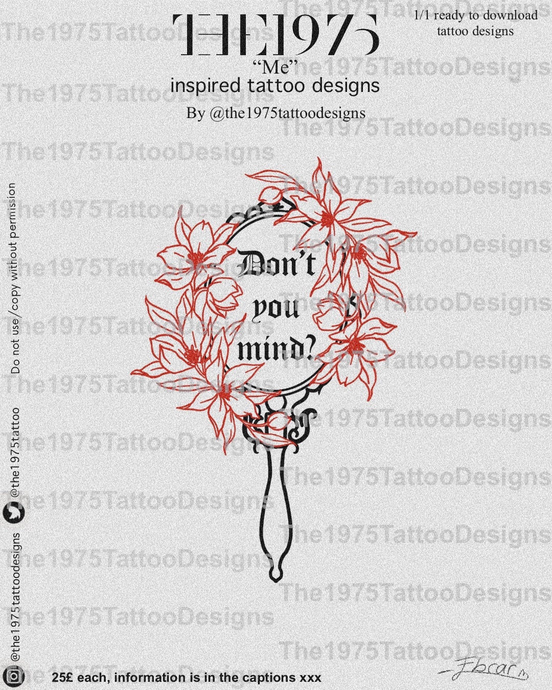 The 1975 me inspired tattoo design daily lyric designs by @the1975tattoodesigns on instagram