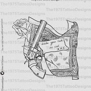 1975 robbers artwork- tattoo design