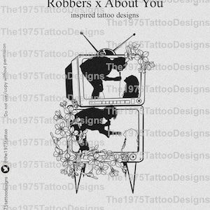 les voleurs de 1975 x à propos de vous illustration - conception de tatouage prête à télécharger 1/1 conceptions de tatouage uniques