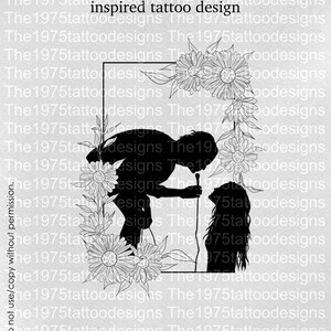 the 1975 robbers artwork- tattoo design with chamomile flowers ready to download 1/1 unique tattoo designs