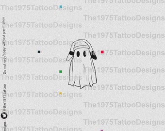 The 1975 sincerity is scary ghost inspired daily lyric designs by @the1975tattoodesigns on instagram