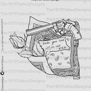 1975 robbers artwork- tattoo design