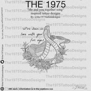 The 1975 Me and you together song  lyrics inspired daily lyric designs by @the1975tattoodesigns on instagram
