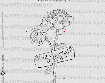 The 1975 give yourself a try inspired daily lyric designs by @the1975tattoodesigns on instagram