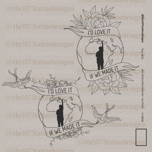 the 1975 love it if we made it/its time to rebel/ planet artwork- tattoo design