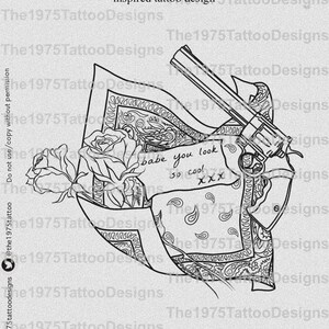 the 1975 robbers artwork- tattoo design