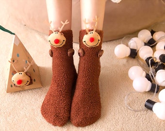 Buy 2 get 1 FREE set of Fuzzy warm cute animal socks. Black Friday Sales!