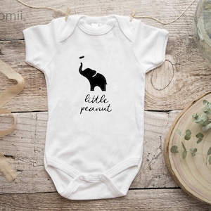 Little Peanut Baby Bodysuit - Fun Baby Gift Idea - Elephant Babygrow - Little Peanut Baby Vest - Animals Bodysuit