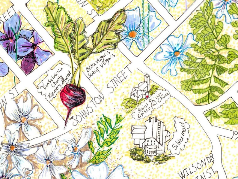 Map of Brevard, NC - Giclée Print - Etsy