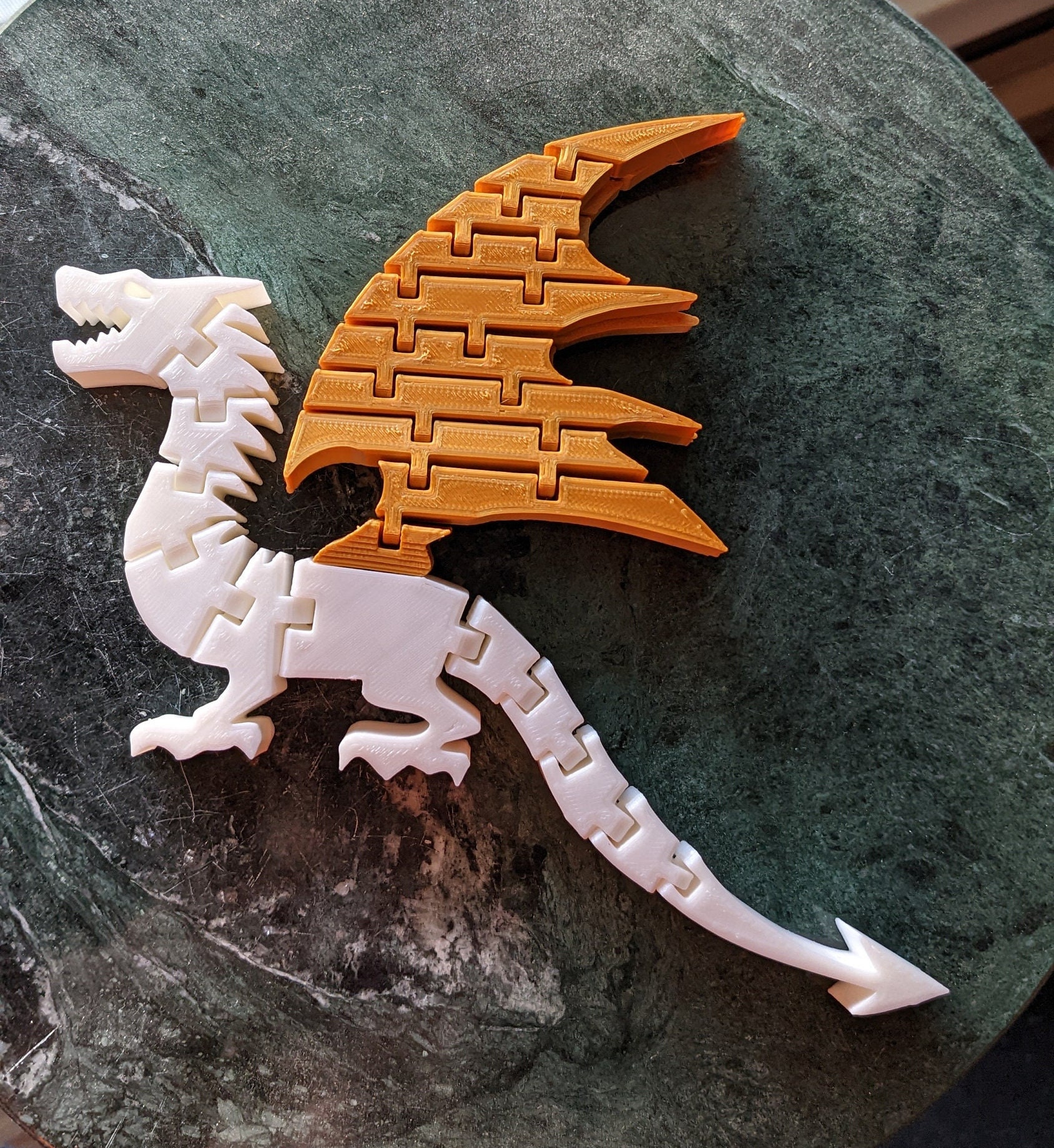 Flexi Axolotl 3D Printed Articulated Fidget Toy Full Color 