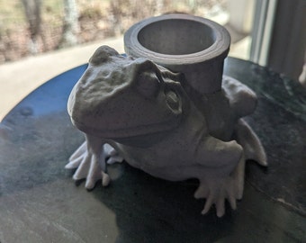 Garden Frog Planter (Stone Look) with Pot
