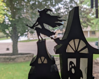 Bougie Projecteur LED Halloween – Maison Hantée, Fantômes, Citrouilles – Neuf Avec Télécommande