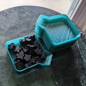 Set stapelbare (GROENE) bakjes voor wild of kleine onderdelen met trechtergreep (6)
