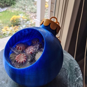 Candy Dish, Christmas Tree Ornament Candy Dish (Blue)