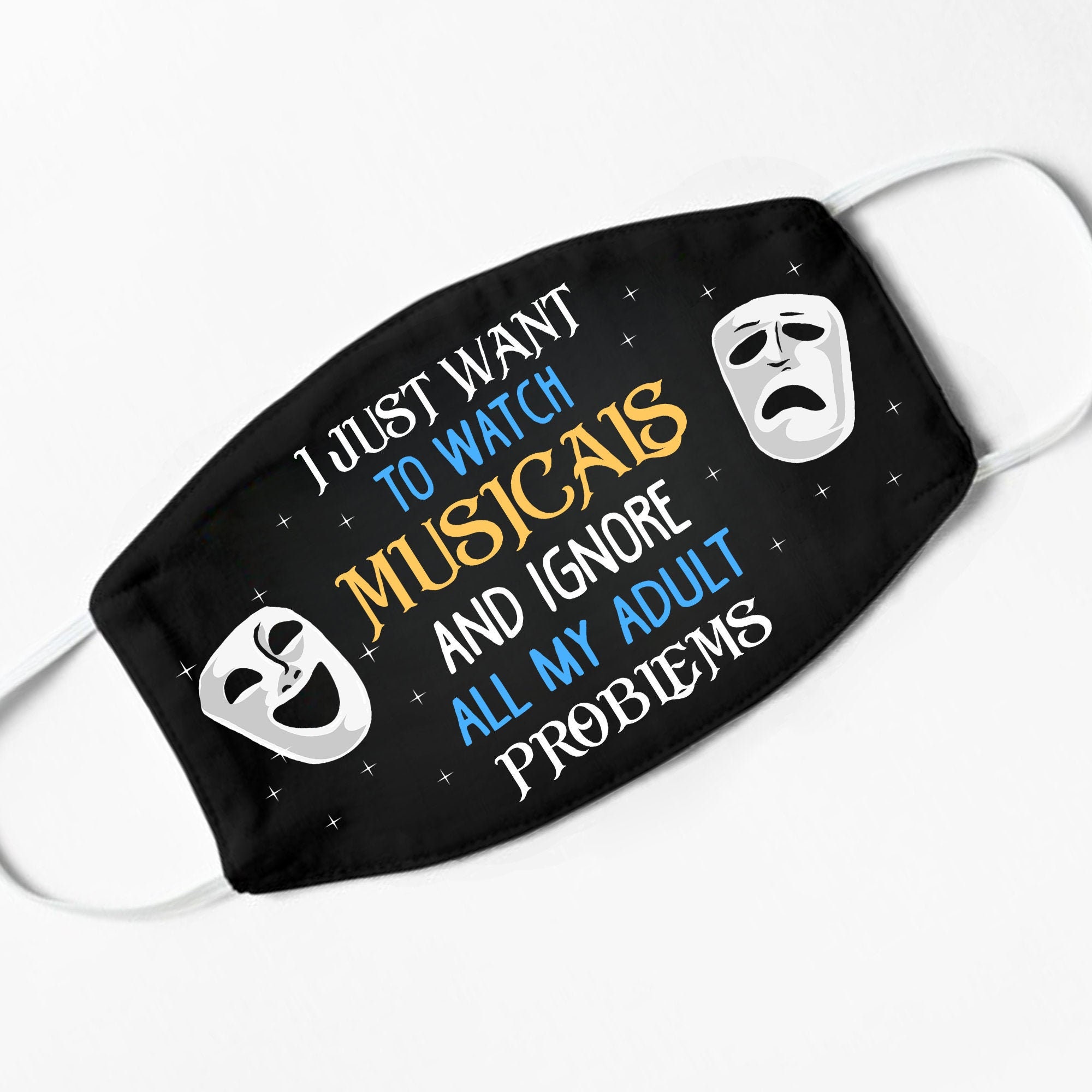 Watch Musicals Broadway Mask Broadway Musical Mask Musical Etsy