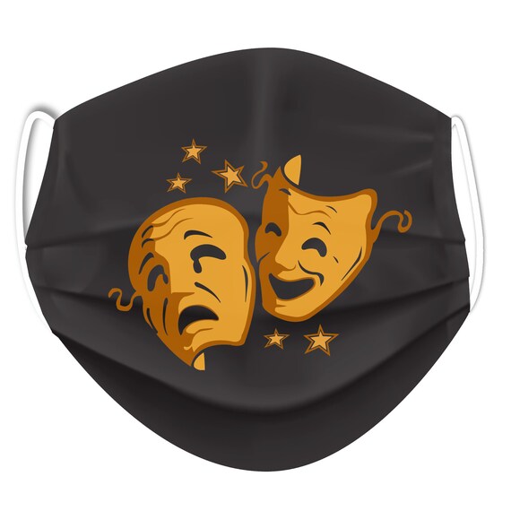 Theatre Masks Tragedy and Comedy Masks Broadway Mask Broadway Etsy