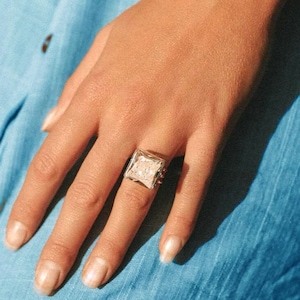 Sand ring, Beach sand jewelry, Beach wedding ring, Mermaid ring, Women’s ocean accessory, Chunky ring, Surfer style, Nature inspired