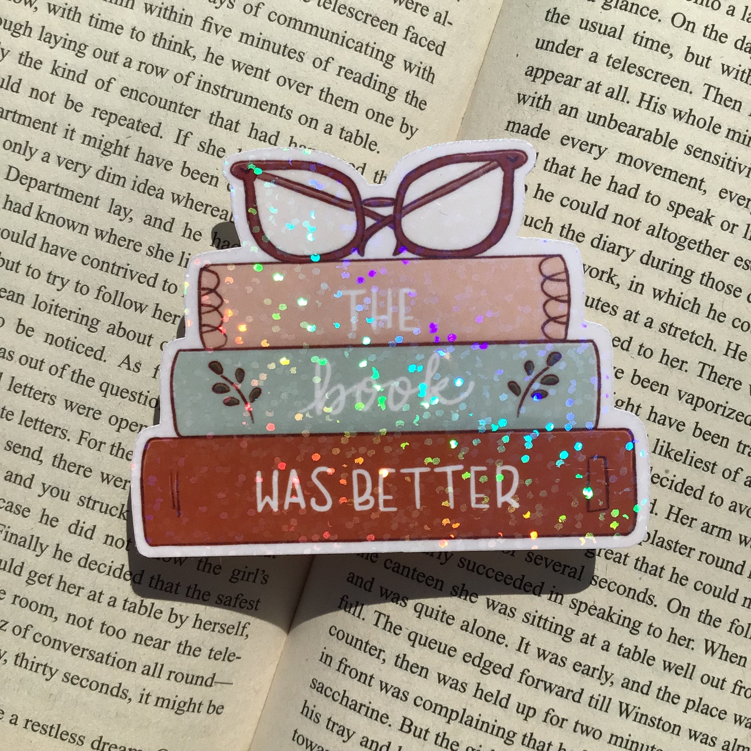 The Book Was Better Book Stack Sticker, Bookish Sticker, Vinyl Sticker ...