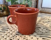 Vintage Fiestaware Set of 4 Mugs Paprika Homer Laughlin Company
