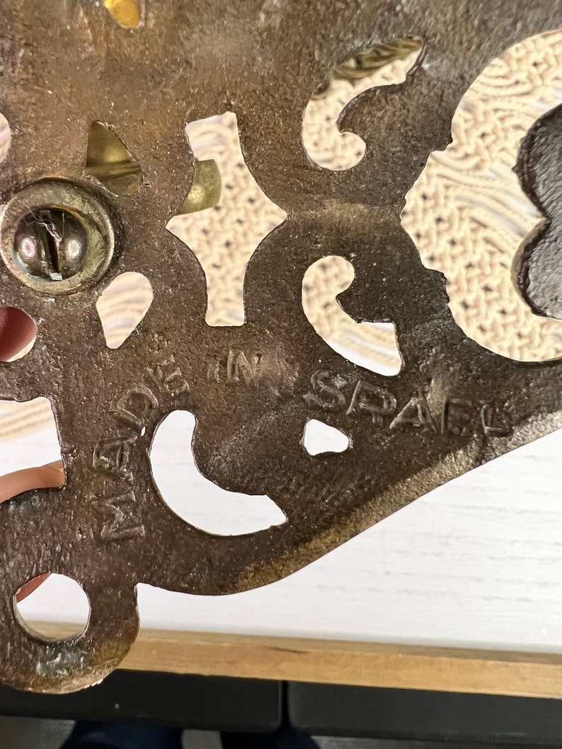 Vintage Brass Candle Holders Made in Israel/large/tall Scroll Etsy