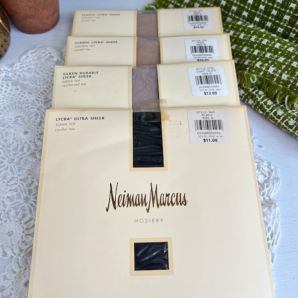 Vintage Neiman Marcus Panty Hose/Hoisery/Assorted Colors/Size B/Unopened Packages