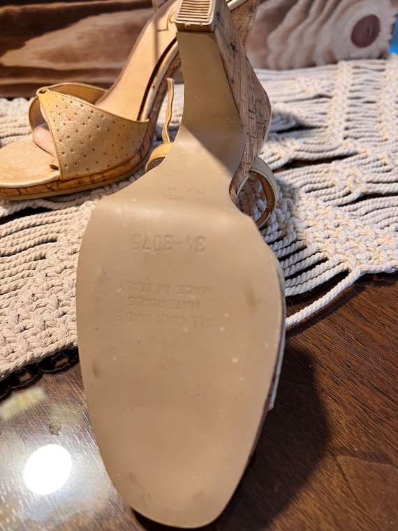 Vintage 70's Platform Shoes/Sandals/Strappy Itali… - image 6