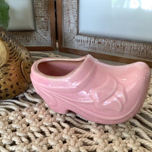 Vintage Ceramic Pink Dutch Shoe/clog Planter/folkart Ceramic - Etsy