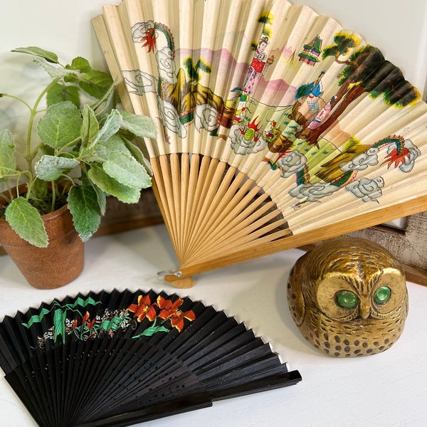 Asian Fan Wall Decor Etsy