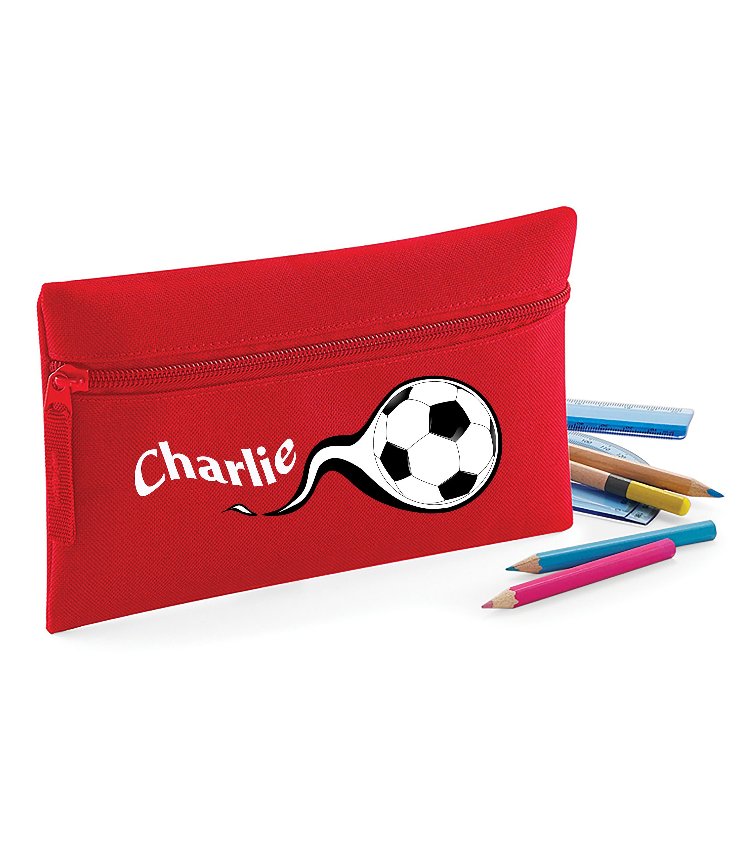 Personalised Football Pencil Case Kids Office Stationary Etsy