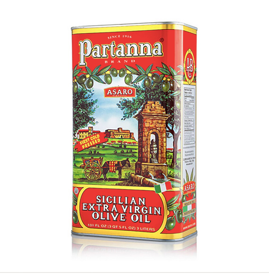 Partanna Sicilian Extra Virgin Olive Oil 3 Liters Etsy