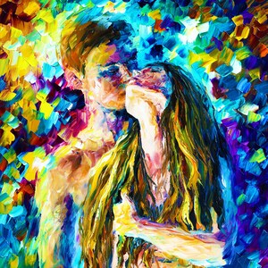 Naked Couple Wall Art Erotic Print Naked People Artwork by Leonid