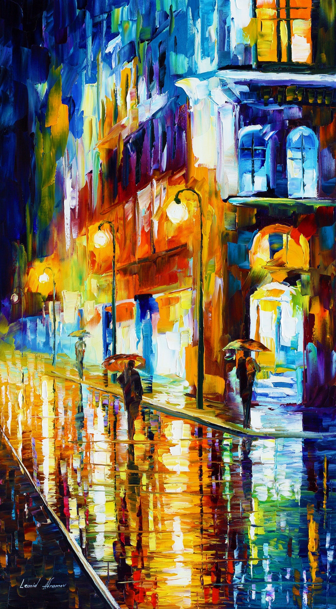 Vertical Canvas Art Print Large Artwork by Leonid Afremov Etsy