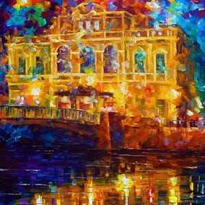 Colorful Wall Art, Canvas Oil painting Hanging, Vibrant Home Decor, Unique Artwork by Leonid Afremov Studio