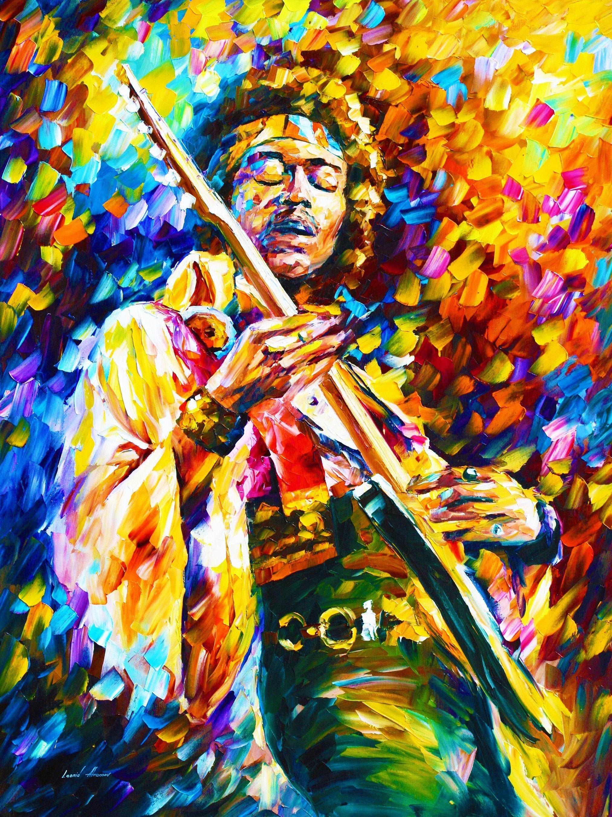 激レア Jimi Hendrix ジミヘン ボディバッグ スリングバッグ Jimi Hendrix: A Striking Canvas Portrait With His Famous Guitar