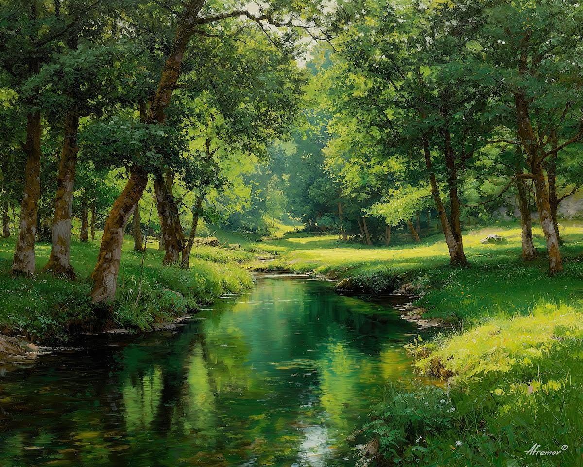 Brook Oil Painting - Etsy