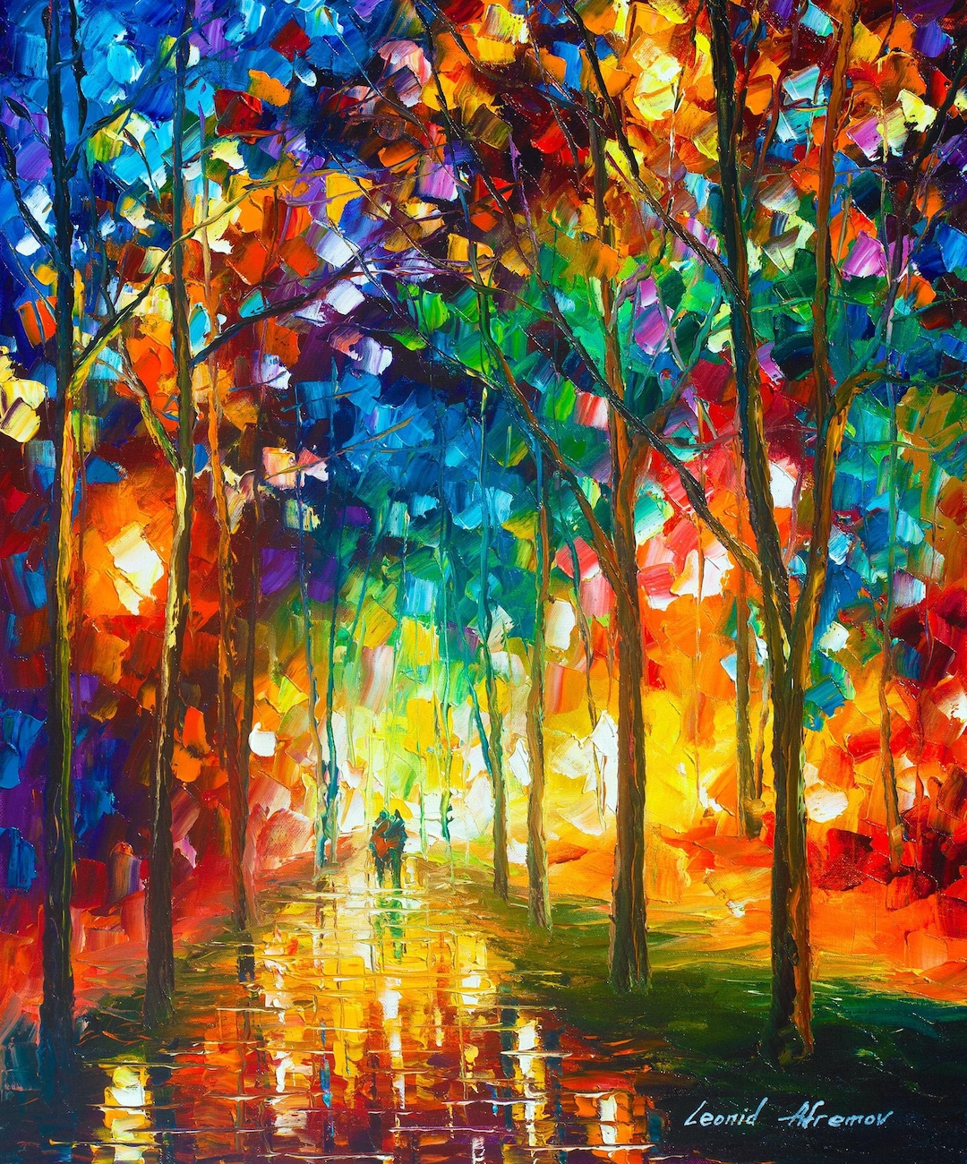 Landscape Canvas Oil Painting Colorful by Leonid Afremov - Etsy