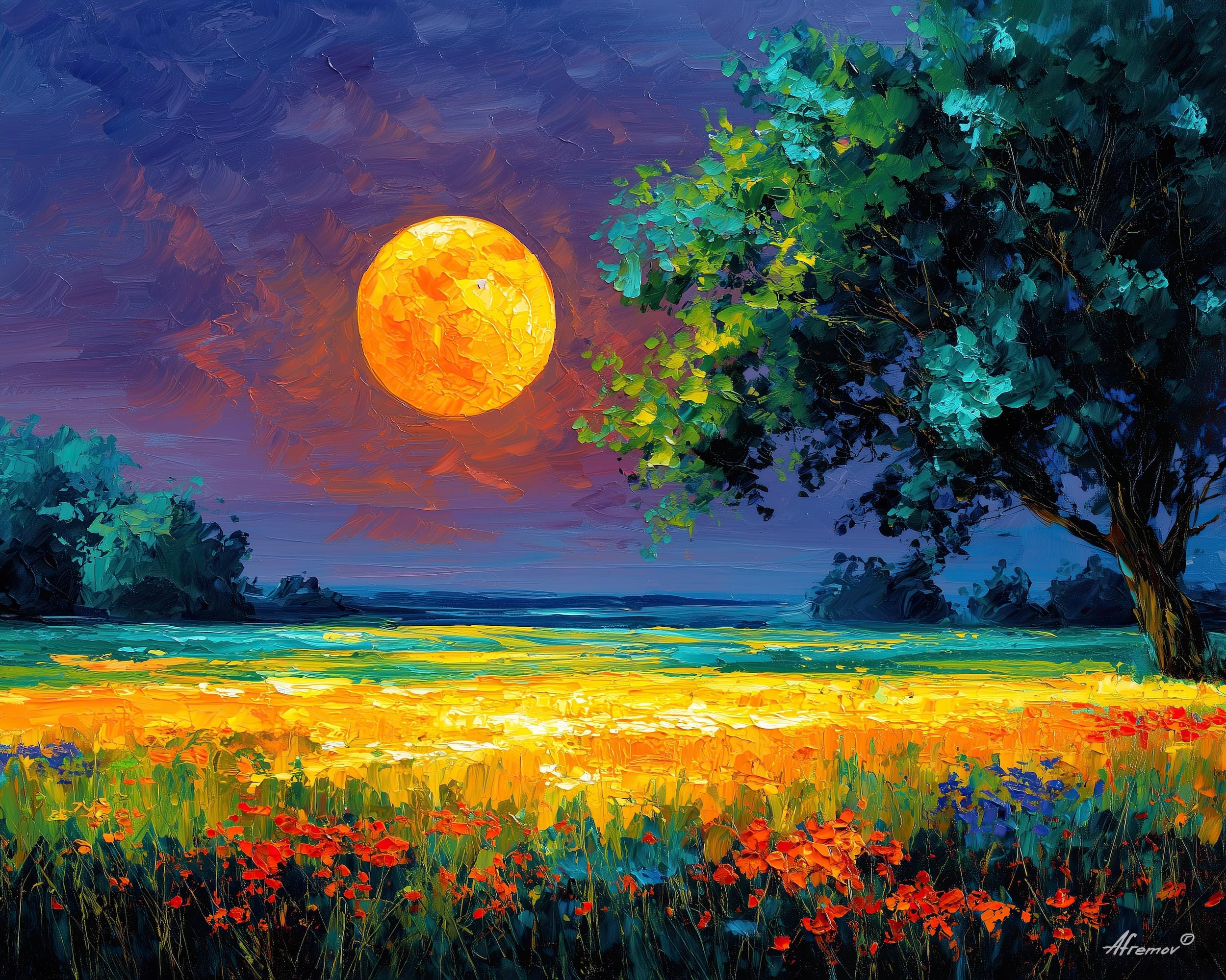 Leonid afremov canvas - Etsy 日本