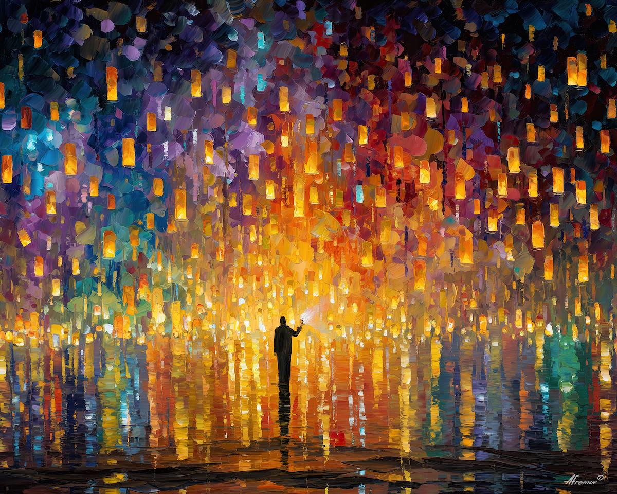 Leonid afremov canvas - Etsy 日本