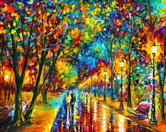 CANVAS wall art • Bright ArtWork • HORIZONTAL • art Oil painting By Leonid Afremov Studio